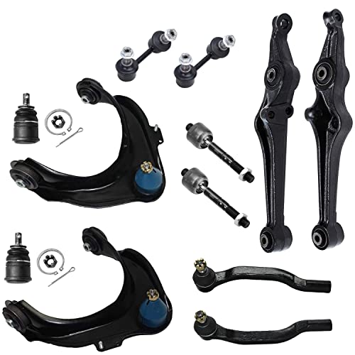 Detroit Axle - Front Control Arms w/Ball Joints + Sway Bars + Tie Rods Kit Replacement for Honda Accord Acura CL TL - 12pc Set