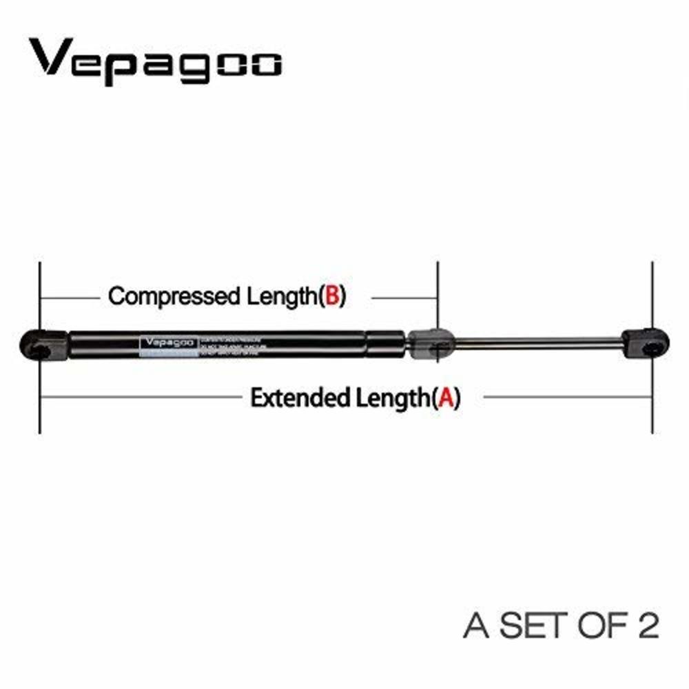 Vepagoo 2 Rear Window Glass Gas Lift Supports Struts Compatible for 2002-2007 Jeep Liberty Shocks Springs