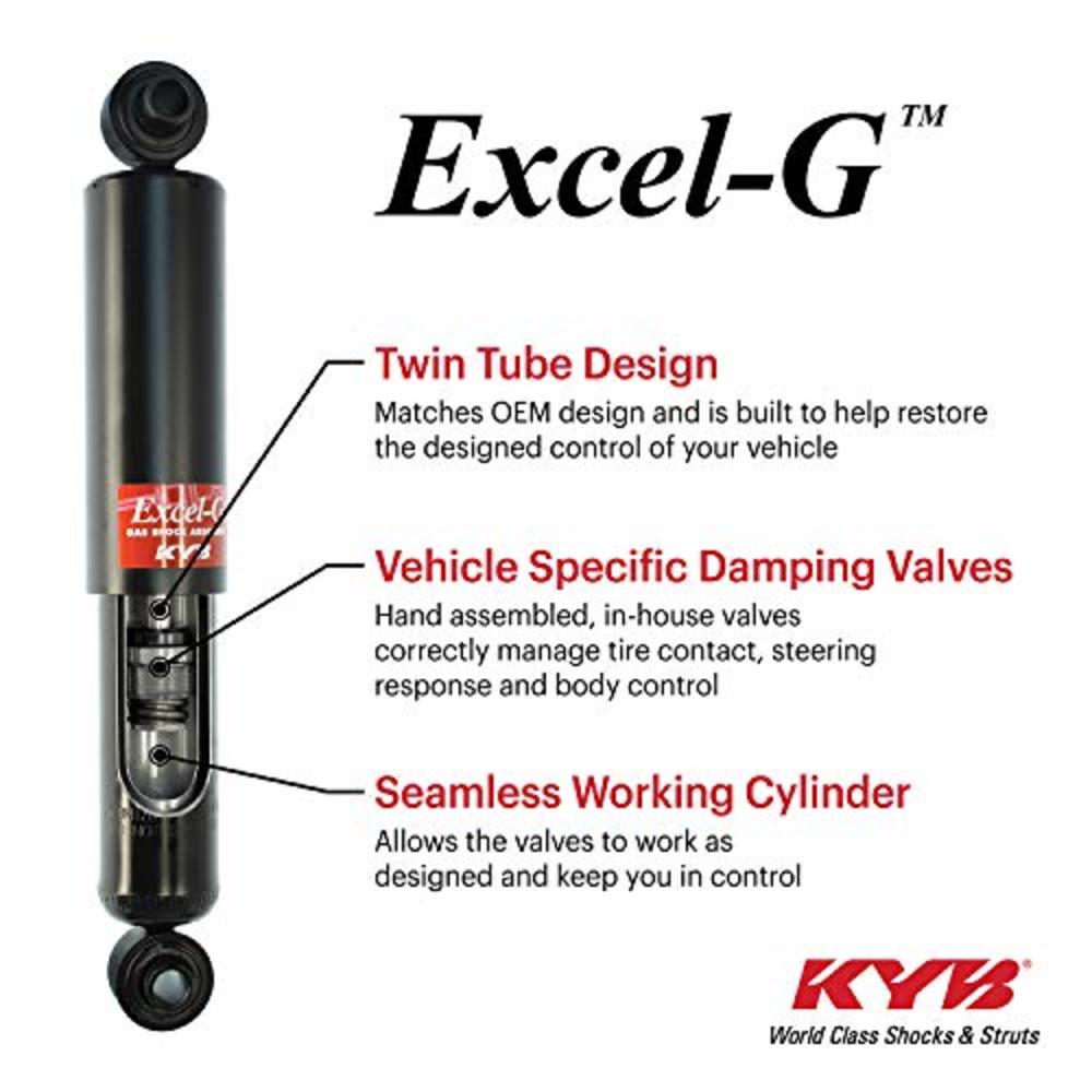 KYB 334358 Excel-G Gas Strut, Black , Silver