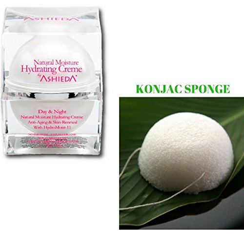 Ashieda Collagen Konjac Sponge with Anti-Aging Hydrating Cream-Tightens Skin- Moisturizes -Reduces Visible Wrinkles-$21.99