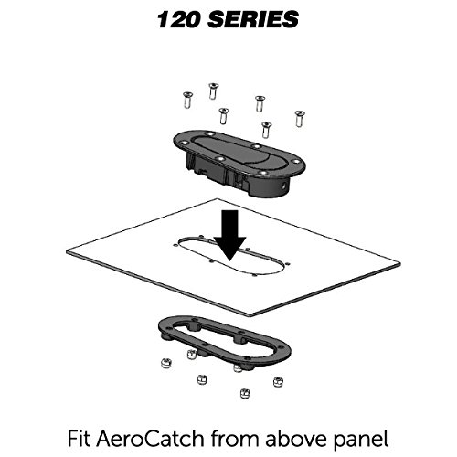 Aerocatch 120-4100 Xtreme Plus Flush Locking Hood Latch and Pin Kit - Black