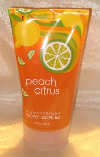 thebestton Bath and Body Works Peach Citrus Supercharged Body Scrub 9.5 Oz by Chom