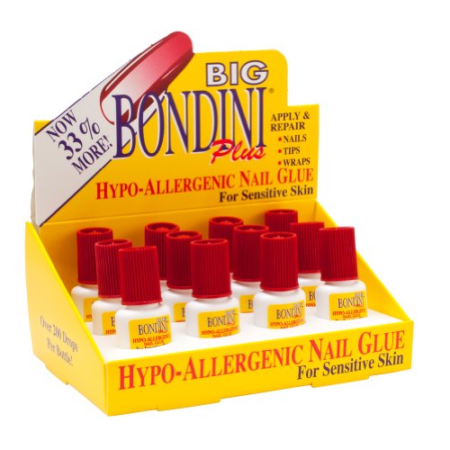 CoCo-Shop Big Bondini Plus All Purpose Hypo-Allergenic Nail Glue 0.14 oz 12 Bottle Display