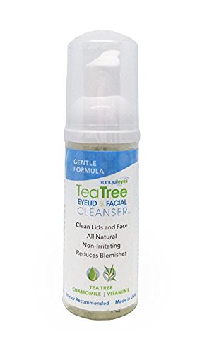 EyeEco Gentle Formula Tea Tree Eyelid and Facial Cleanser (50 ml) Helps Reduce Blepharitis Symptoms Caused by Demodex