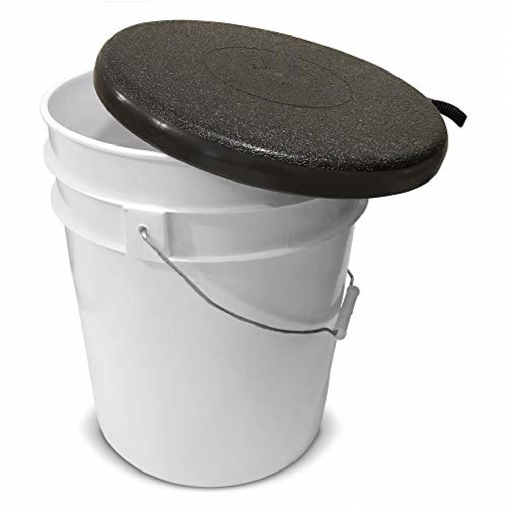 Bucket Lidz Black Bucket Lid Seat for 5 gallon bucket by Bucket Lidz