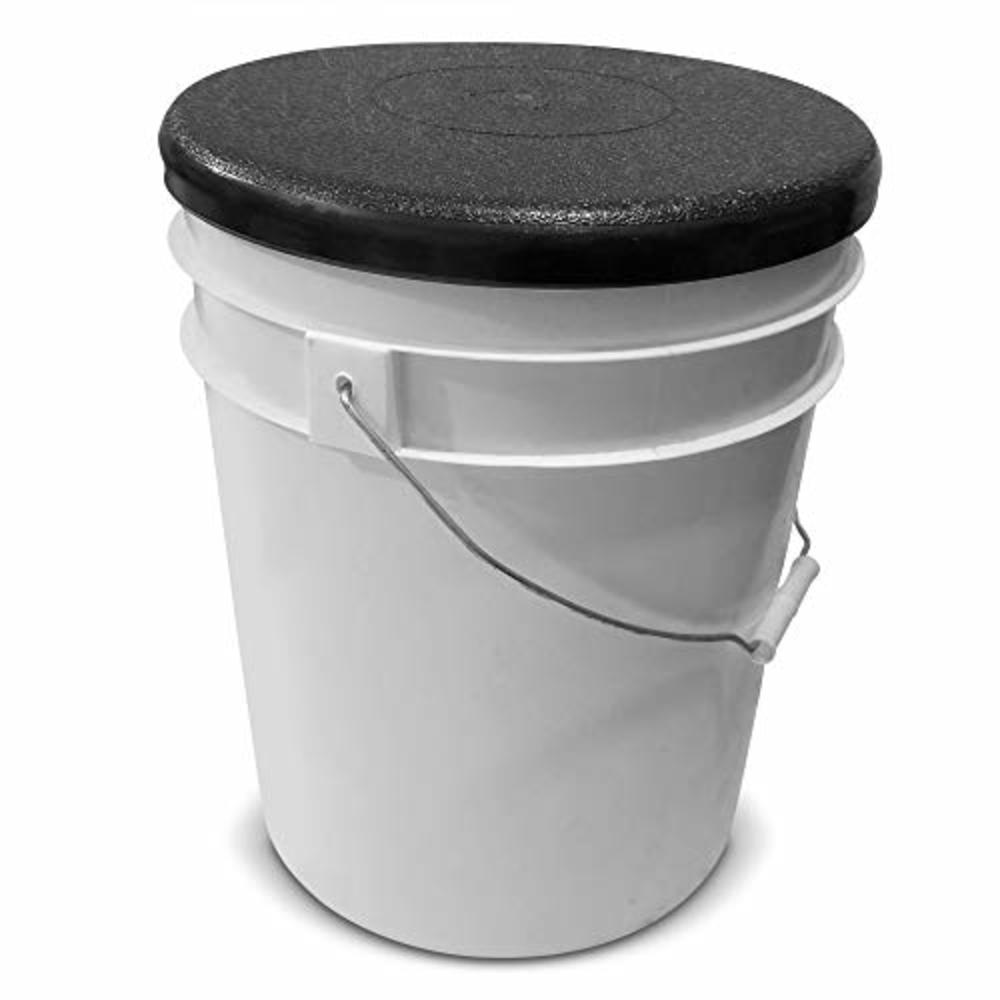 Bucket Lidz Black Bucket Lid Seat for 5 gallon bucket by Bucket Lidz