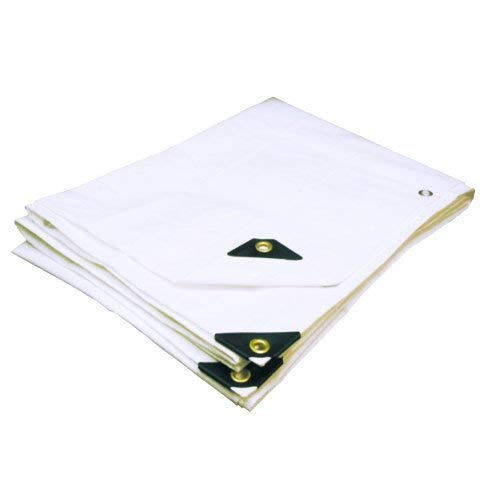 DAY STAR SHADES 20X20 EXTRA Heavy Duty 12 mil (White) Tarp 3 Ply Coated Reinforced Canopy 6 oz (Finished Size 19.6 X 19.6)