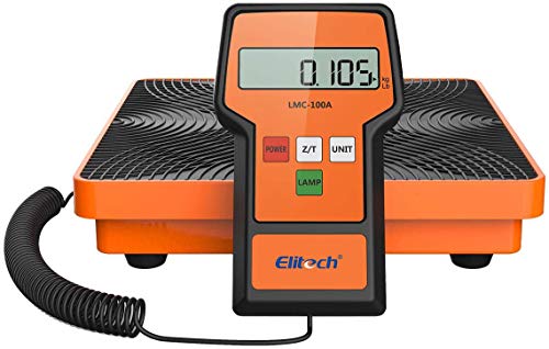Elitech LMC-100A Refrigerant Charging Weight Scale Digital Freon Scale for HVAC with Case 220Lbs