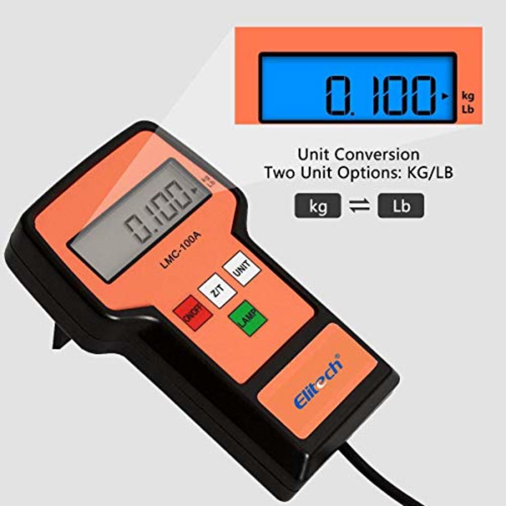 Elitech LMC-100A Refrigerant Charging Weight Scale Digital Freon Scale for HVAC with Case 220Lbs