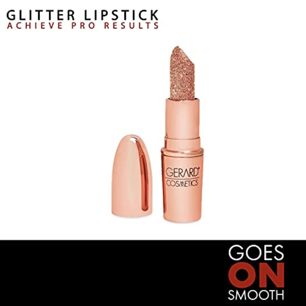 Gerard Cosmetics Glitter Lipstick HOLLYWOOD BLVD Sparkling glitter, fully opaque lip color with sparkling metallic finish CRUELT