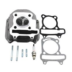 GOOFIT 57.4mm Cylinder Head with Gasket for 4 Stroke GY6 150cc ATV Scooter 157QMJ Engine Part