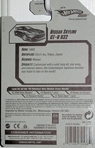 Hot Wheels 2009-156 Dream Garage BLUE 2001 Nissan Skyline GT-R R32 1:64 Scale