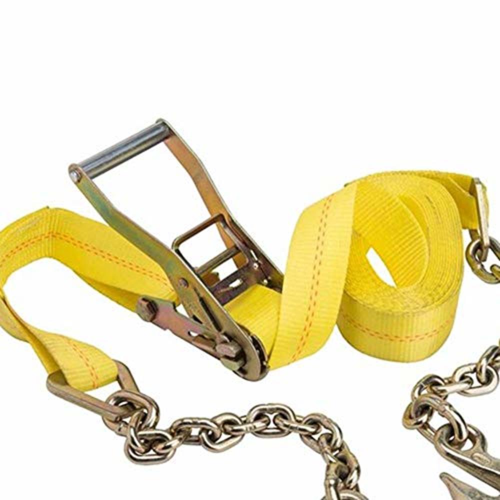 Keeper 04650 27 x 2" Heavy Duty Ratchet Tie-Down with Chain End and Grab Hook