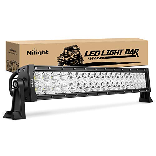 Nilight - 70003C-A 22" 120w LED Light Bar Flood Spot Combo Work Light Driving Lights Fog Lamp Offroad Lighting for SUV Ute ATV T