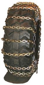 Quality Chain Square Alloy Loader/Grader 11mm Link Tire Chains (2-Link Spacing) (6542-2)