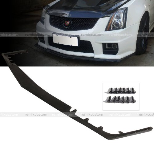Remix Custom Hennessey Style PU Front Body Bumper Lip Spoiler Kit Compatible with 09-13 Cadillac CTS-V