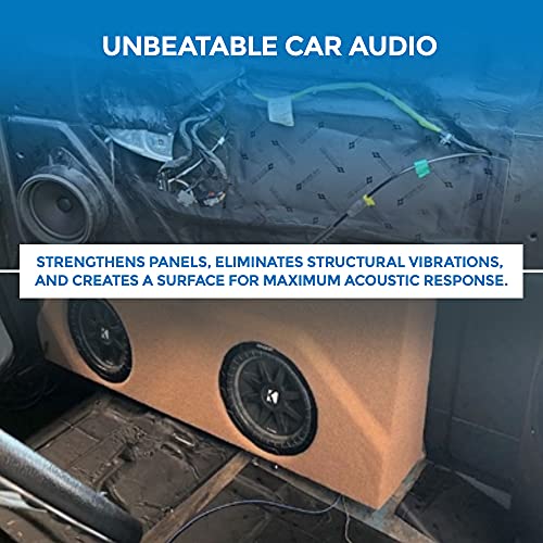 Second Skin Damplifier Pro Premium Car Sound Deadening Material (2mm) – Butyl Rubber Auto Sound Deadener Mat (20 Sq Ft, 12 Sheet