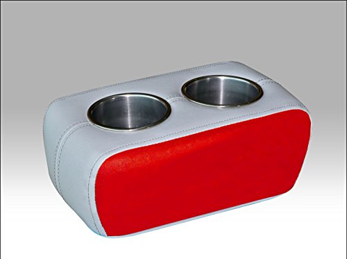 SMARTECH Anywhere Stainless Steel Slide Resistant Cup Holder (Huskies Grey/Crimson Red)