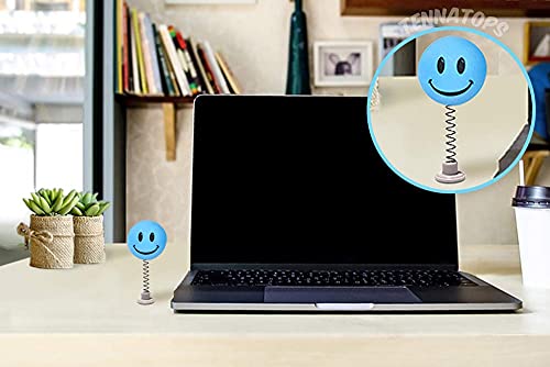 Tenna Tops Happy Smiley Face Head Car Antenna Ball (Fits Fat Stubby Style Antenna) (Large 9mm Diameter Hole Size) (Baby Blue)