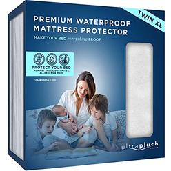 UltraBlock Waterproof Mattress Protector - Smooth Plush Top Twin XL Mattress Cover for Bed