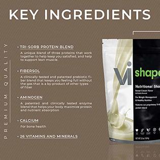 ViSalus Vi Shape Nutritional Shake Mix Sweet Cream Flavor | 22oz (1 Bag, 24  Servings)