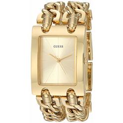 GUESS Gold-Tone Multi-Chain Bracelet Watch with Self-Adjustable Links. Color: Gold-Tone (Model: U1117L2)