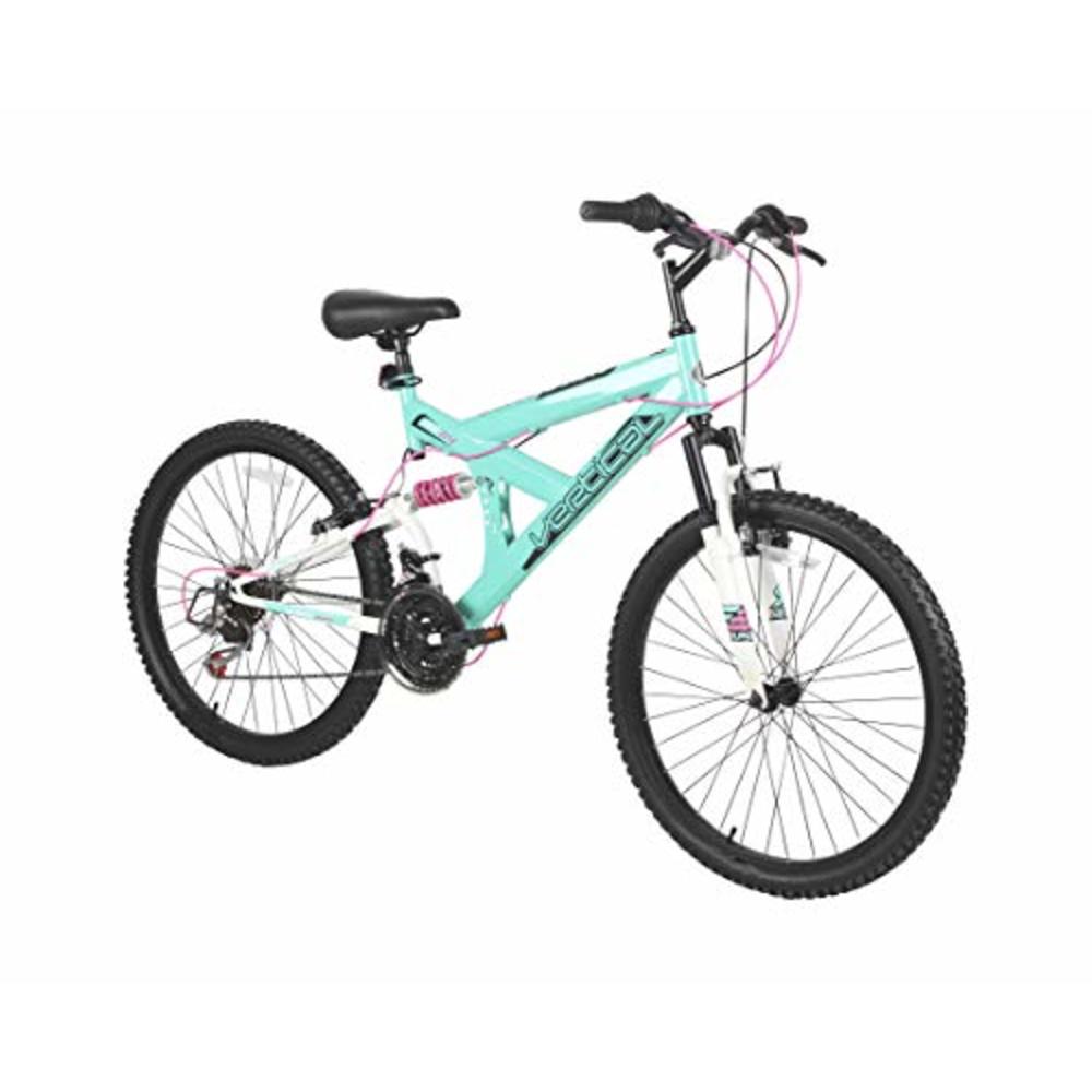 meesteres Electrificeren Op het randje Dynacraft Vertical Dual Suspension Mountain Bike Girls 24 Inch Wheels with 18 Speed Grip Shiter and Dual Hand Brakes in Teal and meesteres Electrificeren Op het randje Dynacraft Vertical Dual Suspension Mountain Bike Girls 24 Inch Wheels with 18 Speed Grip Shiter and Dual Hand Brakes in Teal and