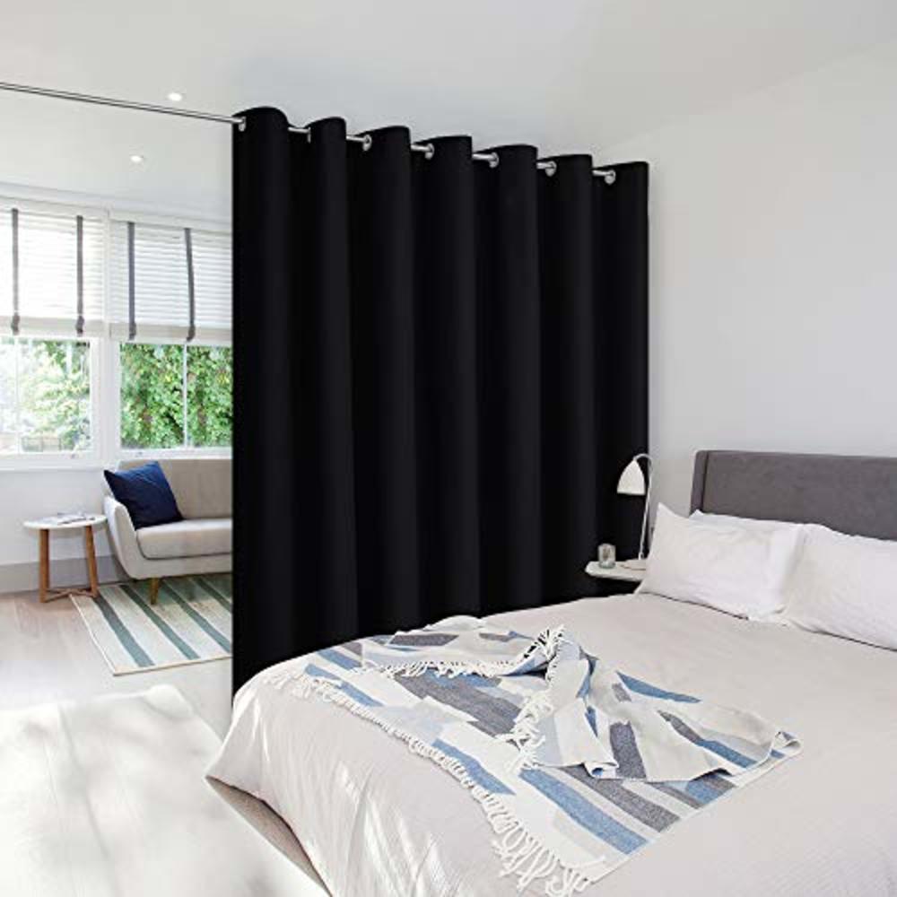 NICETOWN Lower Noise Room Divider Curtain Screen Partitions, Blackout Sound Reducing Divider Room Curtain Panel for Doorway/Glas