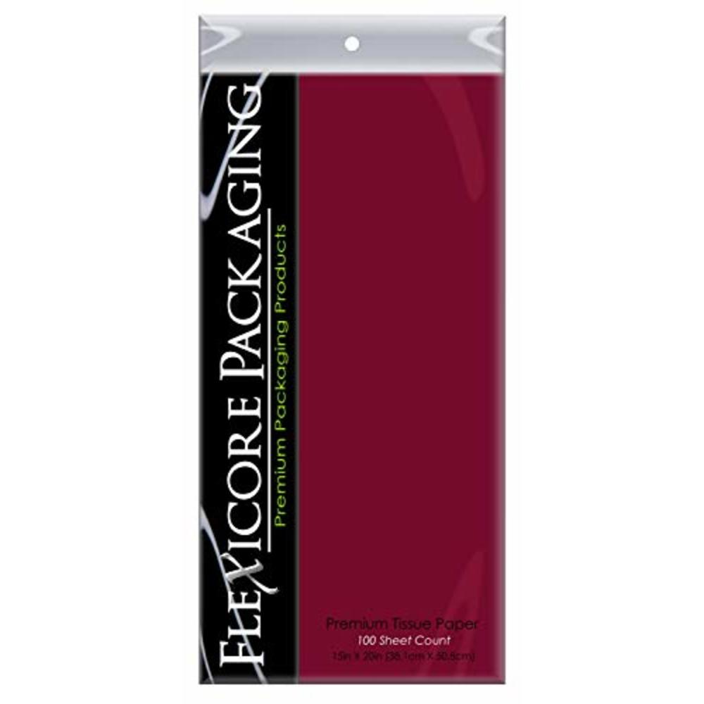 Premium Quality Gift Flexicore Packaging | Burgundy Gift Wrap Tissue Paper| Size: 15"x20"|100 Count