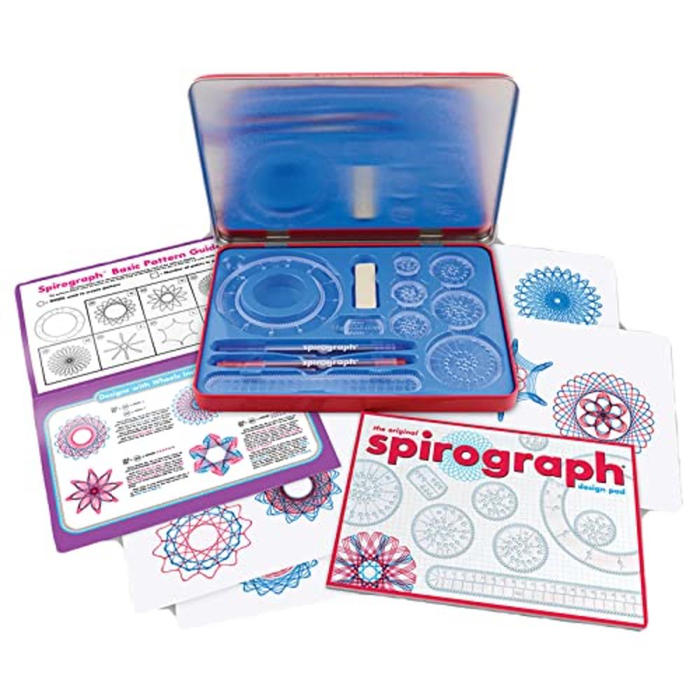 Spirograph Design Set Tin -- Classic Gear Design Kit in a Collectors Tin -- for Ages 8+