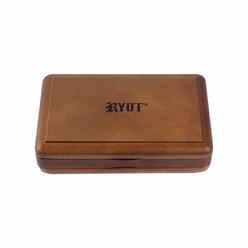 RYOT 3x5â? Solid Top Box in Walnut | Premium Wooden Box Perfect for Sifter - Monofilament Mesh Screen - Glass Base Tray -