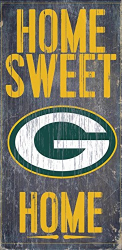 Fan Creations Green Bay Packers Wood Sign - Home Sweet Home 6"x12"