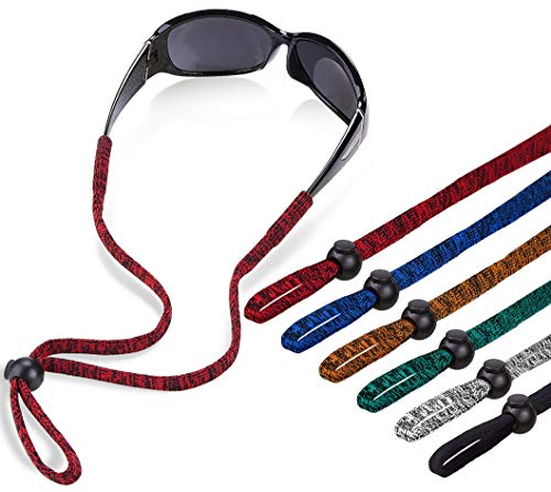 SHINKODA Sports Glasses Strap Adjustable Sunglasses Cord Retainer Safety Eyeglass Lanyard, Pack of 6