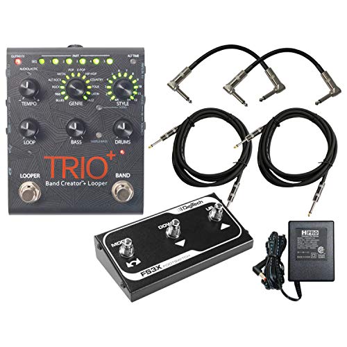 DigiTech Trio+ Band Creator + Looper w/ FS3X Footswitch, 4 Cables, and Power Supply