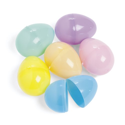 Easter Eggs - Plastic pastel Egg Assortment (144 pc) Fillable