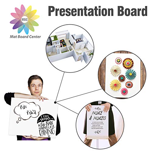 MBC MAT BOARD CENTER Mat Board Center, Pack of 10 Foam Boards, 11x14 inch (Many Sizes Available) 1/8" Thick, White Foam Boards (Acid-Free)