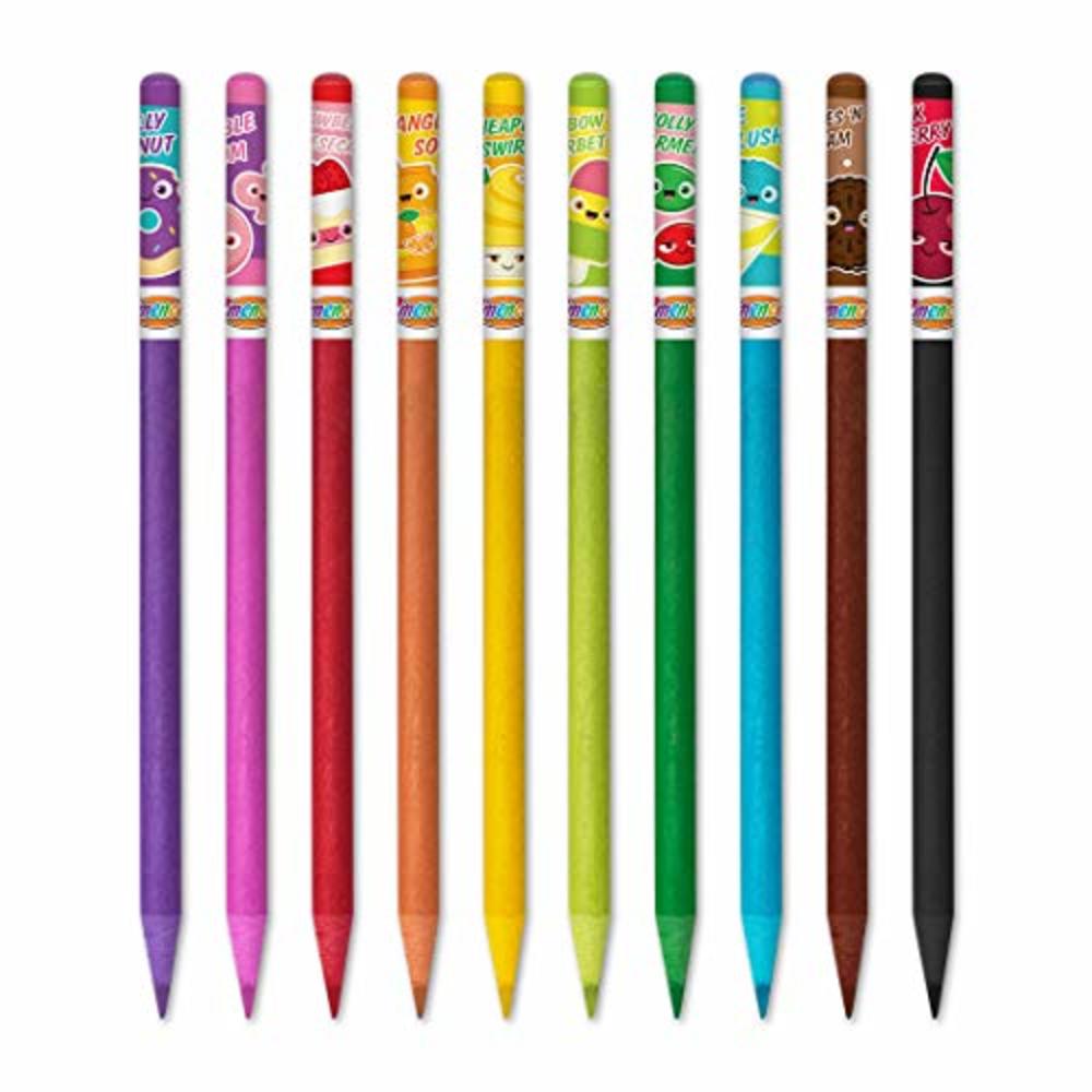 Scentco Colored Smencils - Gourmet Scented Colored Pencils made from Recycled Newspapers, 10 Count, Gifts for Kids, School Supplies, Cla