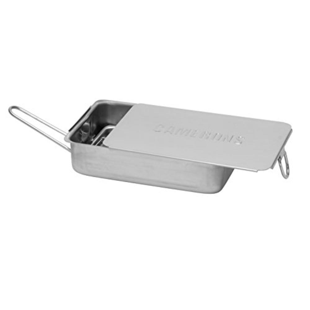 Camerons Products Stovetop Smoker - Gourmet Mini (7” x 11” x 3.5”) Stainless Steel Smoking Box with Wood Chip Sample - Works Over Any Heat Source,