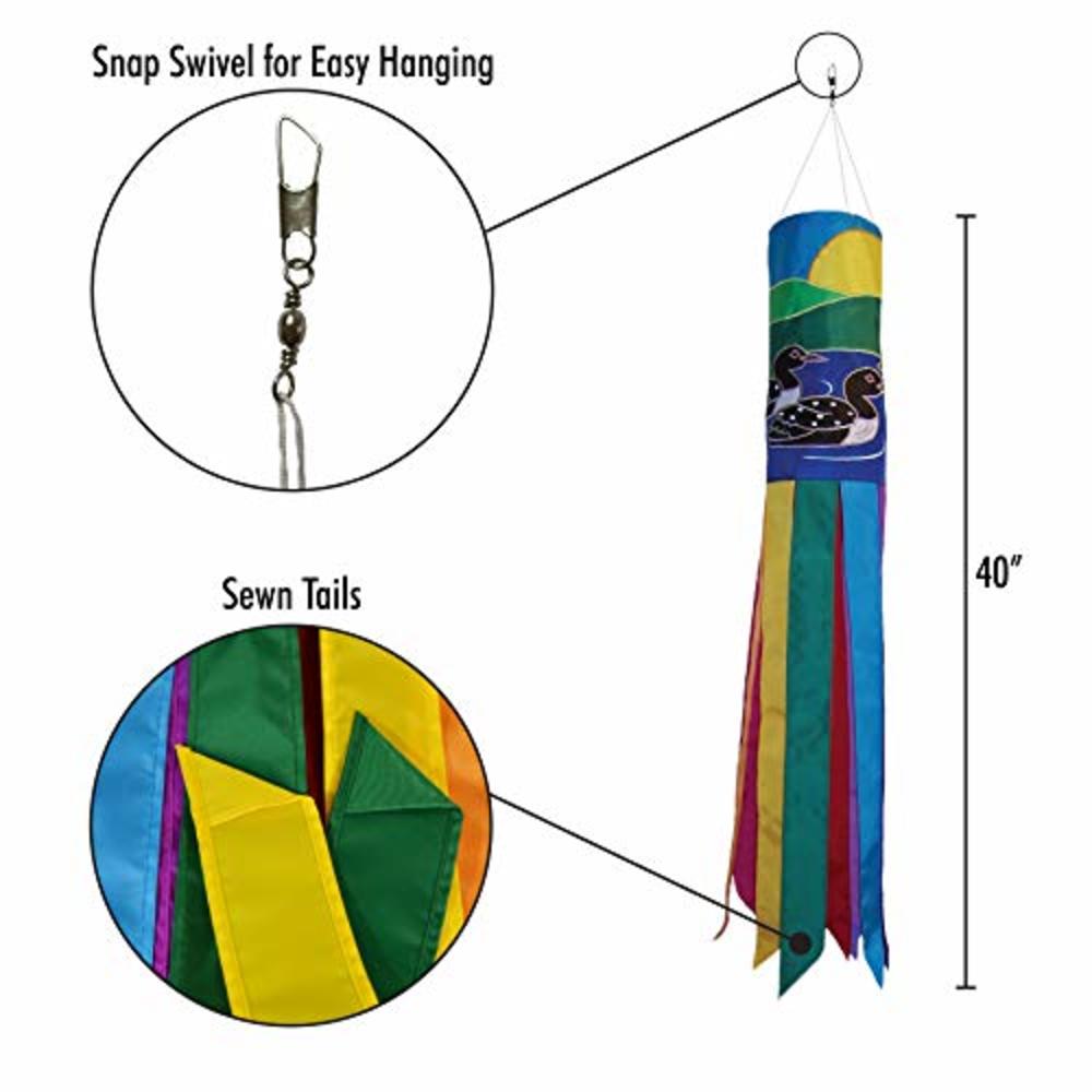 In the Breeze Pair of Loons Windsock, 40-Inch