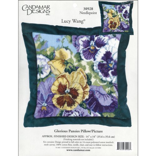 MCG Textiles Glorious Pansies Needlepoint Kit-14X14 Stitched In Floss