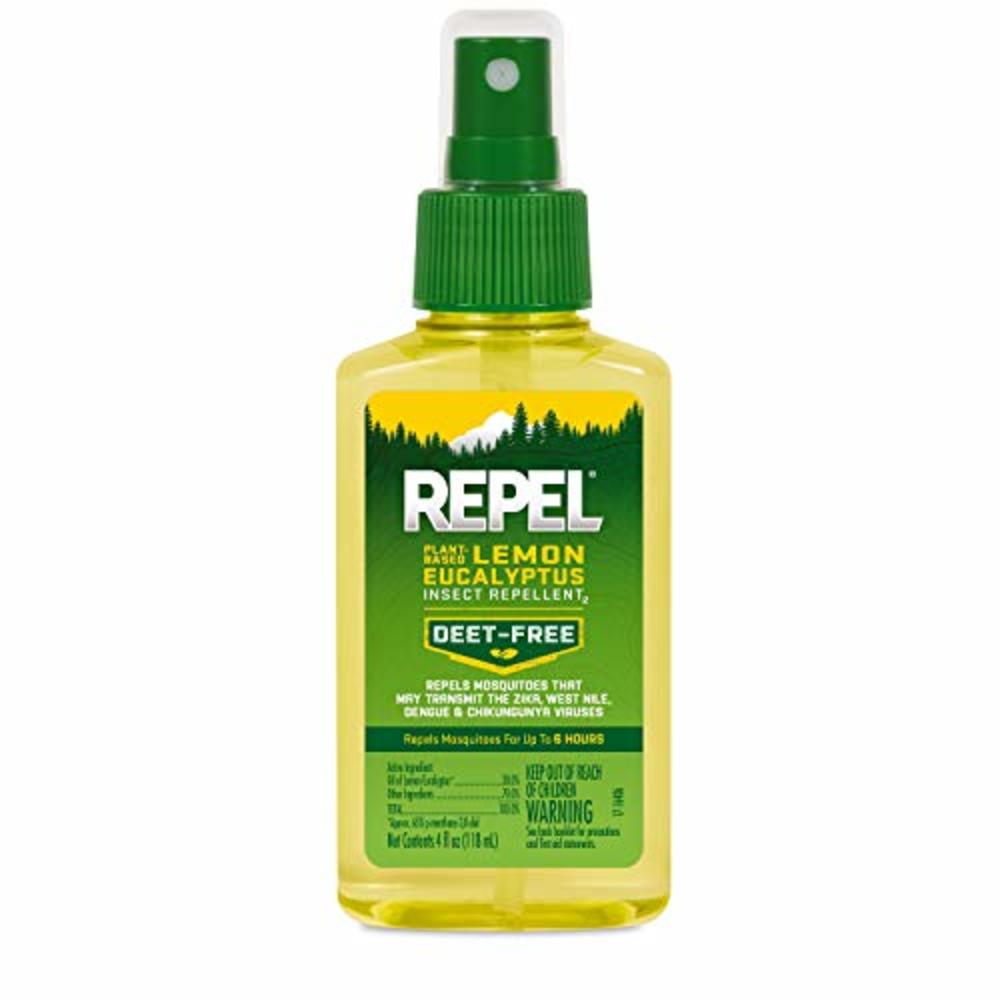 Repel 94109 HG-94109 Lemon Eucalyptus Natural Insect, 4-Ounce Pump Spray, 1 pack, Black