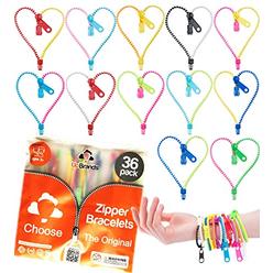 UpBrands Quiet Fidget Toys Party Favors for Kids, Friendship Zipper Bracelet 7 1/2? Sensory Bulk Set, Kit for Valentines, Birthd