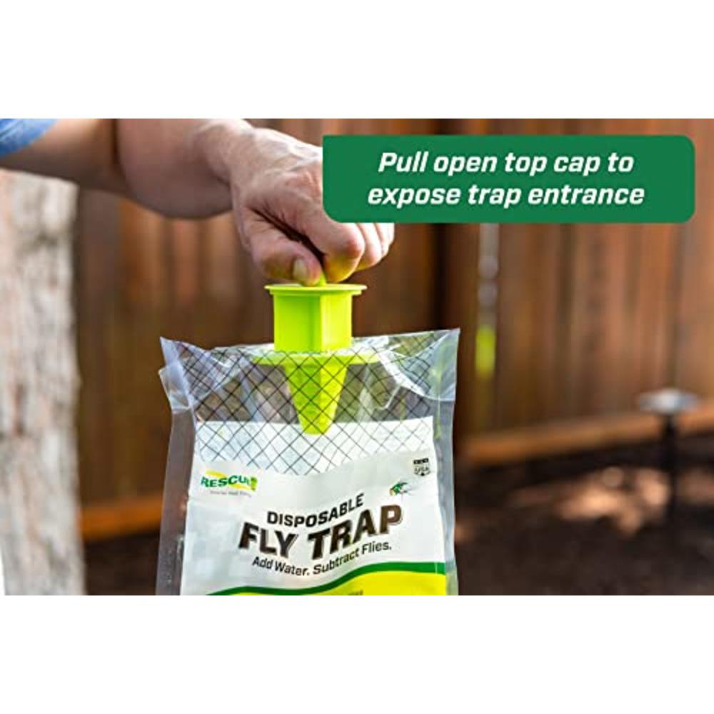 RESCUE! Outdoor Disposable Hanging Fly Trap - 8 Traps