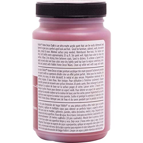 FolkArt 34994 Home Decor Chalk Furniture & Craft Paint in Assorted Colors, 8 ounce, Tuscan Red