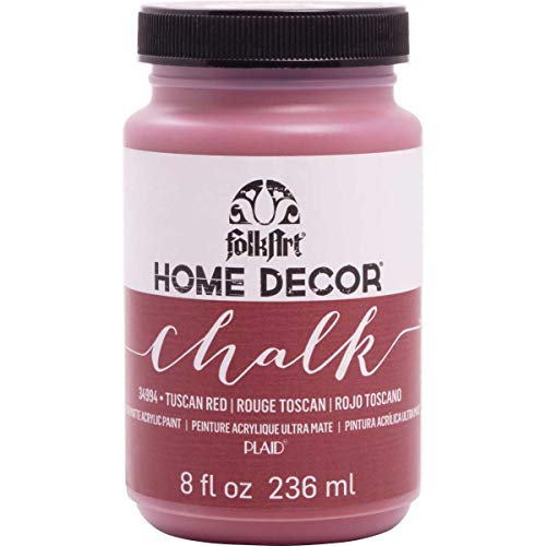FolkArt 34994 Home Decor Chalk Furniture & Craft Paint in Assorted Colors, 8 ounce, Tuscan Red