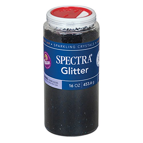 Spectra Pacon Pac91880 Spectra Glitter Sparkling Crystals, 1 Lb., Black