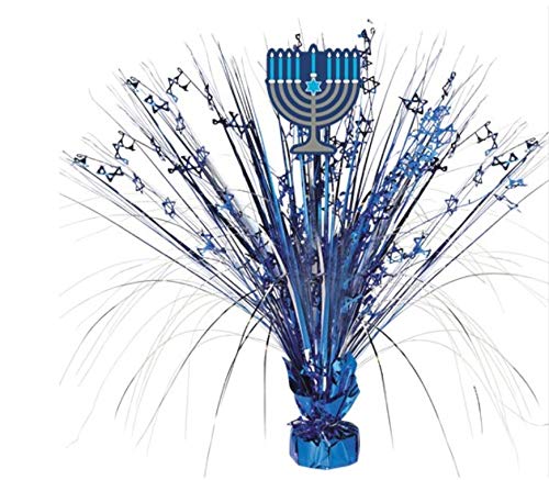 Amscan Hanukkah Blue Foil Spray Centerpiece | Party Decoration