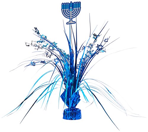 Amscan Hanukkah Blue Foil Spray Centerpiece | Party Decoration