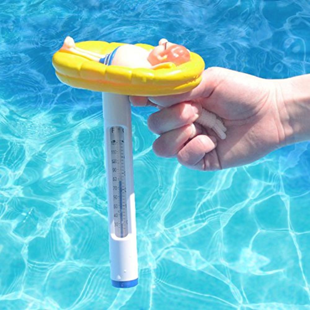 Milliard Floating Pool Thermometer, Floatin Guy Large Size String Outdoor/Indoor Swimming Pools, Hot Tub, Spa, and Pond
