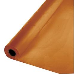 Creative Converting Touch of Color Plastic Table Banquet Roll, 100-Feet, Pumpkin Spice, 40" x 100, Terracotta Orange